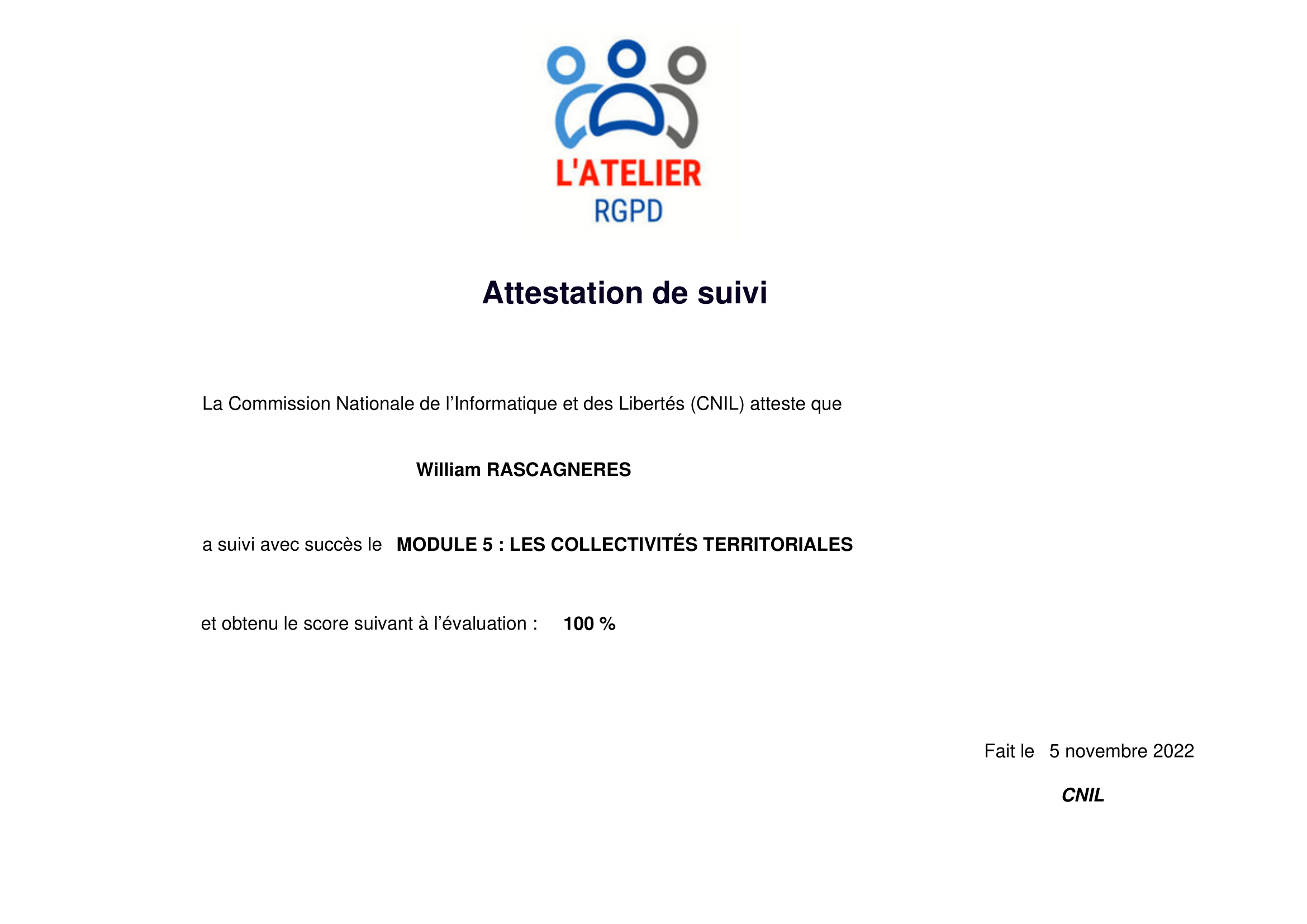 Certifications