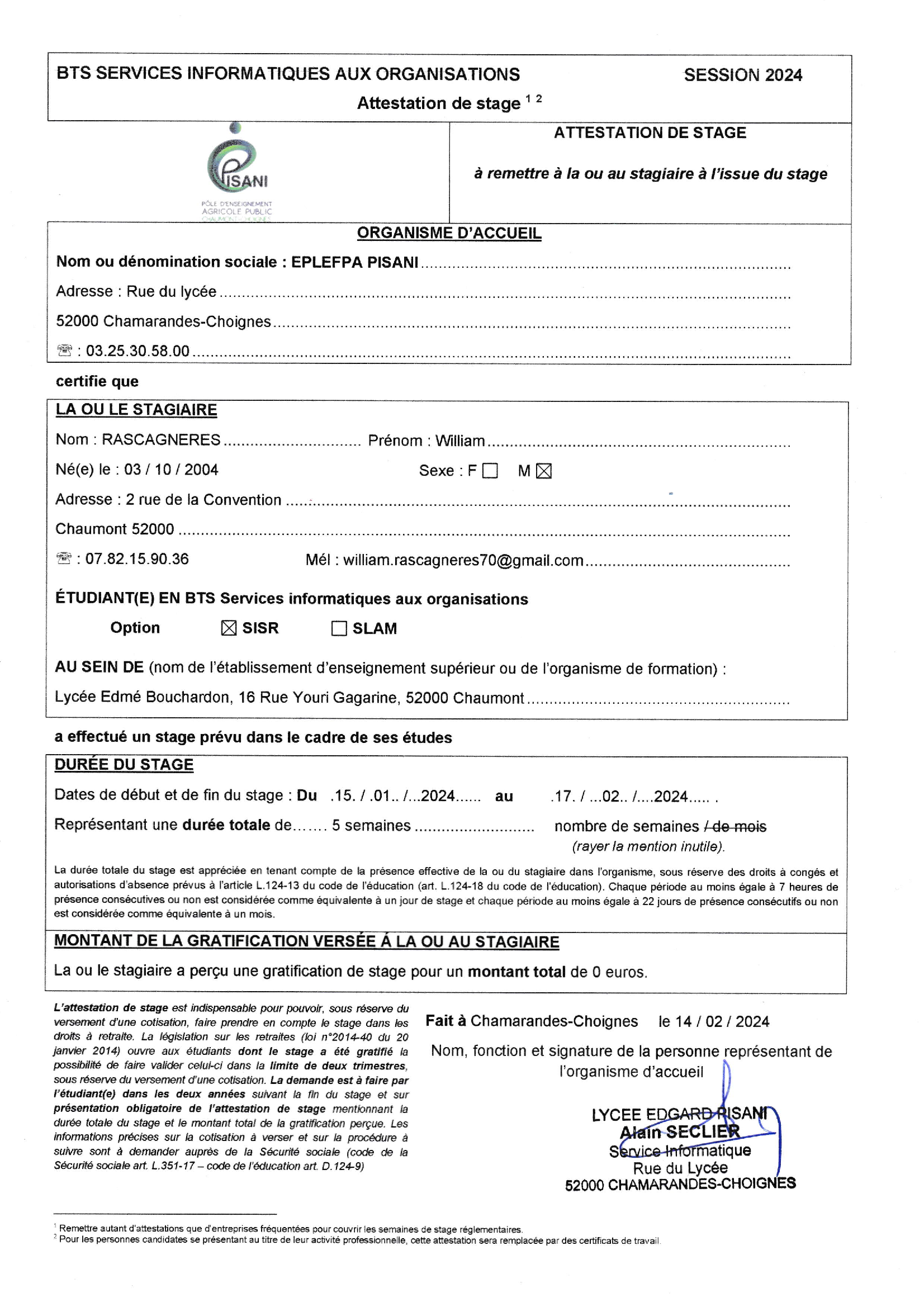 Attestation 2023-2024